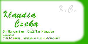 klaudia cseka business card